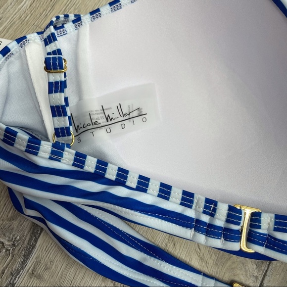 Nicole Miller Striped Bikini Top - Picture 8 of 10